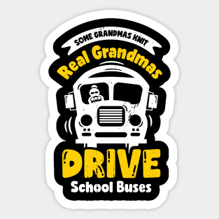 Funny Grandma School Bus Driver Grandmother Gift Sticker